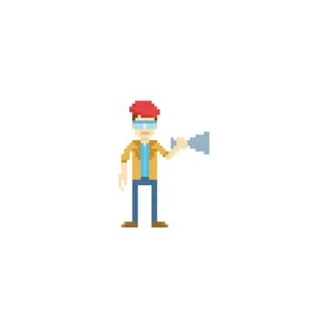 Pixel art director Stock Illustration