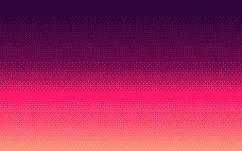 Pixel art Dithering gradient color. Ilustração Stock