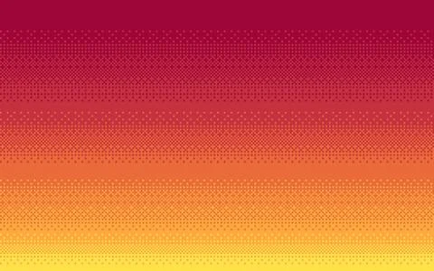 Pixel art Dithering gradient color. Stock Illustration