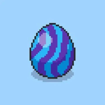 Pixel art Easter Egg game asset design Stockillustratie