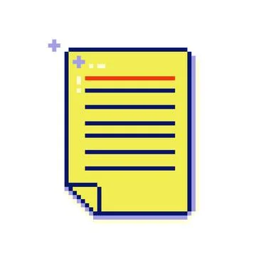 Pixel art eight bit sheet icon. 스톡 일러스트