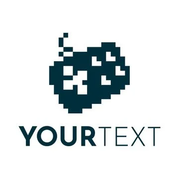 Pixel art emblem of gamepad console Stock Illustration