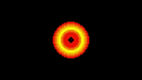Pixel Art Explosion Animation Energy Burst Stock Footage 333612801