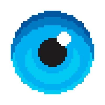 Pixel art eye iris. Vector illustration. Ilustración de archivo