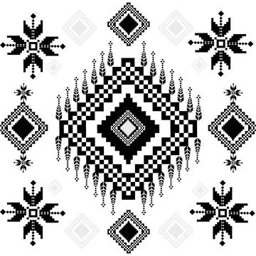 Pixel art fabric pattern 2 Stock Illustration