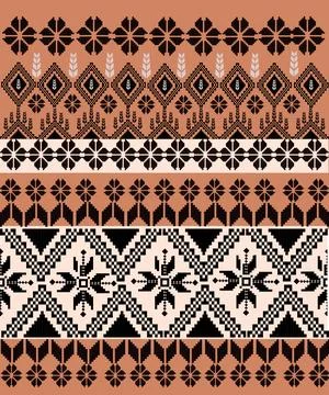 Pixel art fabric pattern Stock Illustration