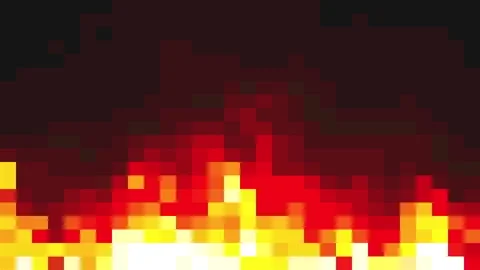 Pixel art fire 動画素材 296235038