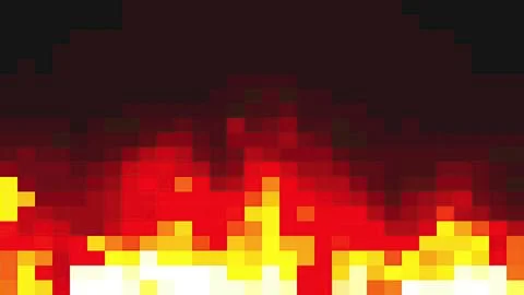 Pixel art fire Illustrazione stock