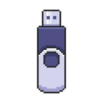 Pixel art Flash Drive game asset design Stock Illustration