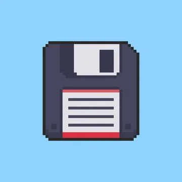 Pixel art Floppy Disk game asset design Ilustração Stock