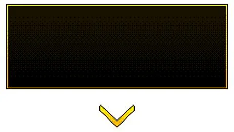 Pixel Art Frame with Downward Arrow - Retro UI Element Stock Illustration