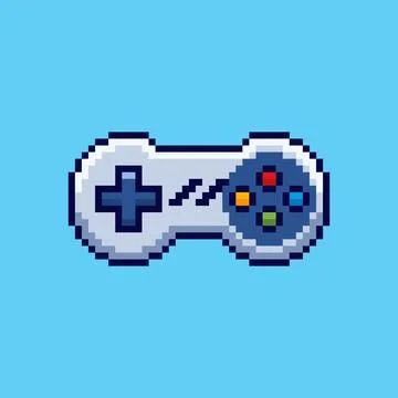 Pixel art game controller game asset design Stock Illustration