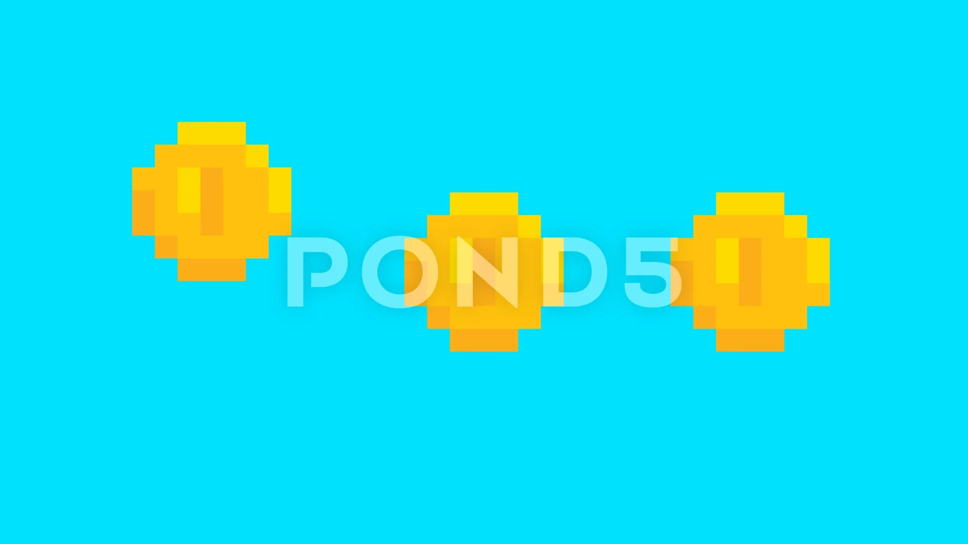 Pixel art game golden jumping score coins. Business, finance, currency  concept