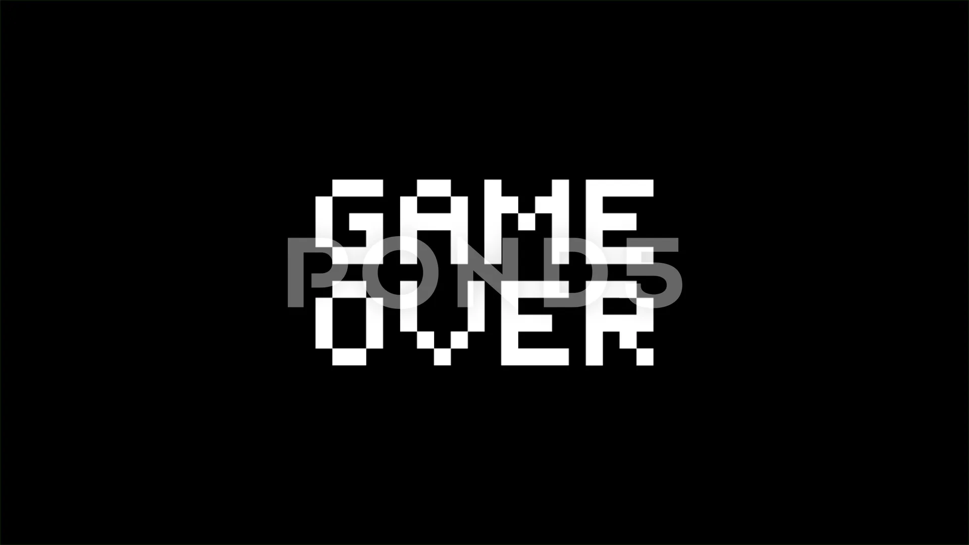 black and white game over gif