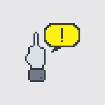 Pixel art gesture イラスト素材