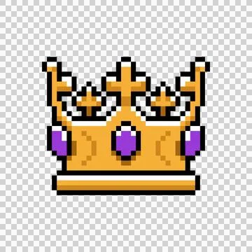 Pixel art gold crowd object clipart design Stock Illustration