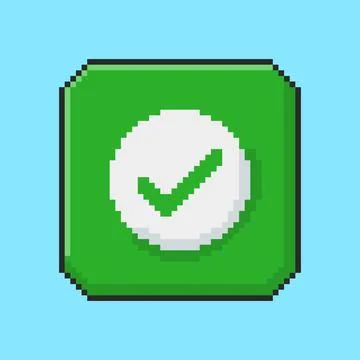 Pixel art Green Checklist game asset design 스톡 일러스트