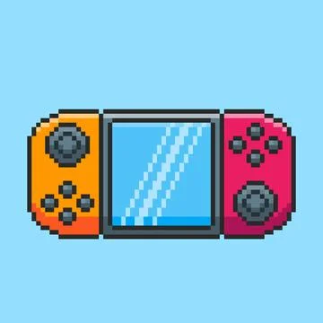 Pixel art Handheld Game Console game asset design Stock Illustration