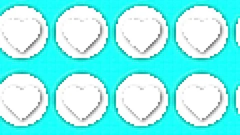 Pixel art Heart Illustrazione stock