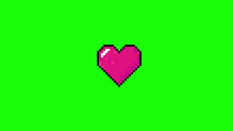 pixel art heart retro style. animation g... | Stock Video | Pond5