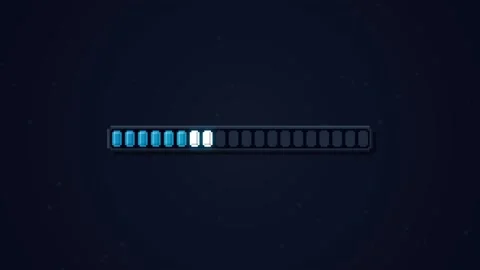 Pixel Art Loading Bar Animation Showing Digital Progress Indicator Filling .. Stock Footage 347361875
