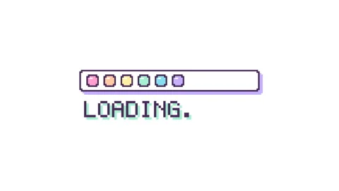 Pixel Art Loading Bar Animation Stock Footage 347673049
