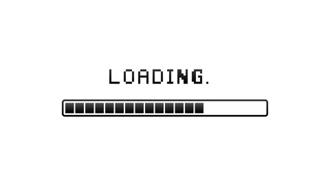 Pixel art loading progress bar animation on white background Stock Footage 342342489