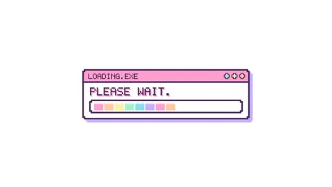 Pixel Art Loading Window Animation Stock Footage 347673029