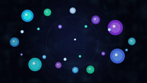 Pixel art loop animation of retro space galaxy with glowing planets and stars Stock Footage 346739668