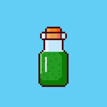 Pixel art magic potion game asset design Stock Illustration