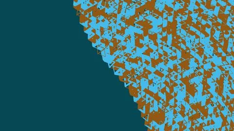 Pixel art map with land and water terrain Illustrazione stock