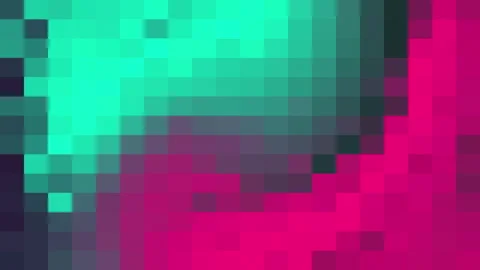 Pixel art mosaic background neon green and pink abstract gradient 4K seamless Stock Footage 297869952