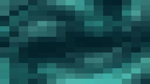 Pixel art mosaic turquoise gradient background line waves abstract texture 4K 库存影片 297869856
