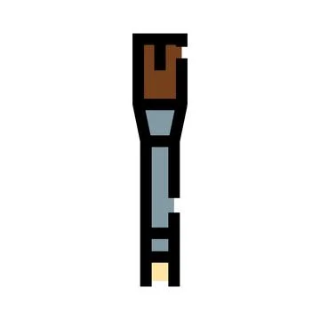 Pixel art paint brush tool for creative design Illustrazione stock