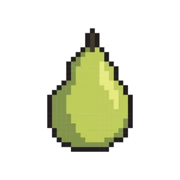 Pixel art pear Stock Illustration