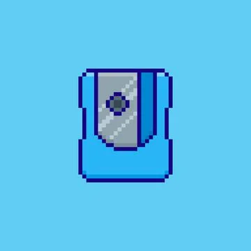 Pixel art Pencil Sharpener game asset design Stock Illustration