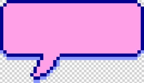Pixel-art pink speech bubble is floating on transparent background with navy Illustrazione stock