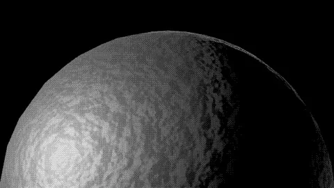 Pixel Art Planet Landing with Dithering Effect. 8-Bit Retro Futurism Animation. Video stock 324898202
