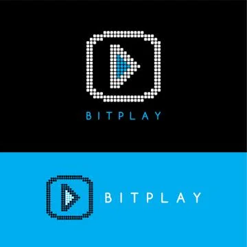Pixel art play media button Ilustración de archivo