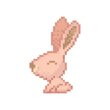 Pixel art rabbit イラスト素材