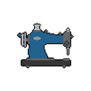Pixel art Retro sewing machine 8 bit. pixelated Vector illustration 스톡 일러스트
