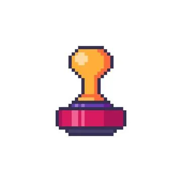 Pixel art Rubber Stamp game asset design Illustration