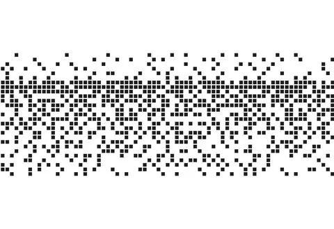 Pixel art seamless divider pattern Stockillustratie