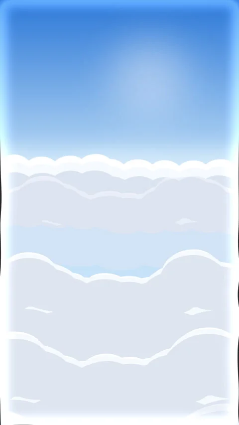 Pixel art sky animation loop with moving clouds and blue gradient background Stock Footage 347949552