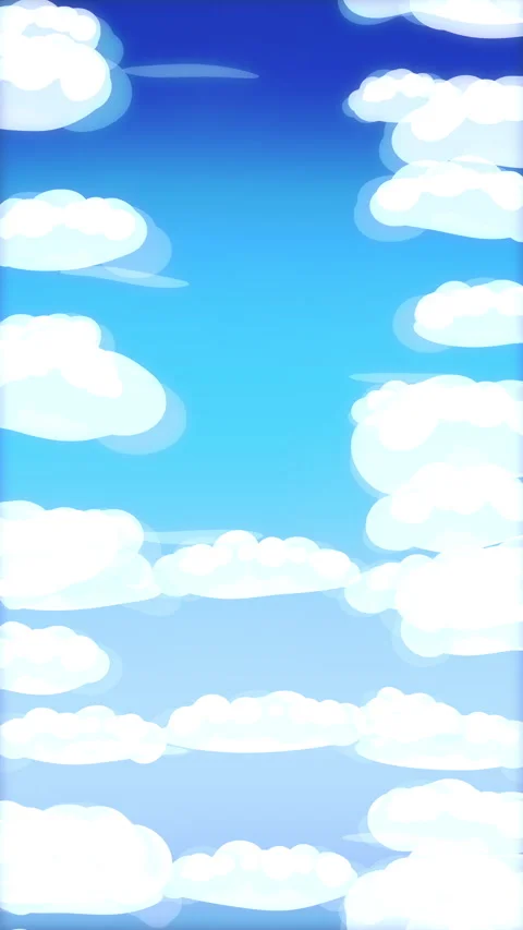 Pixel art sky background loop with scrolling clouds for retro games Stock Footage 346739912
