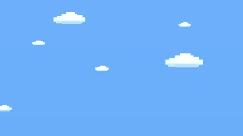 Pixel art sky background looping animation Vídeo Stock 346926423