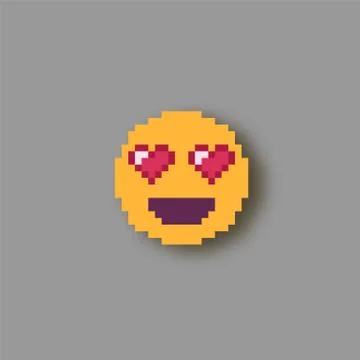 Pixel art smile. Stock Illustration