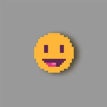 Pixel art smile. Stock-Illustration
