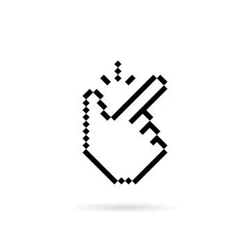 Pixel art snap finger like easy icon Illustrazione stock