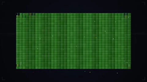 Pixel Art Soccer Field Animation Transforming from Multicolored Blocks into Vídeos de archivo 344232871